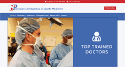 Desktop Screenshot of precisionorthomd.com