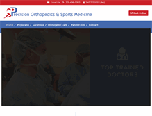 Tablet Screenshot of precisionorthomd.com